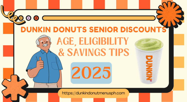Dunkin Donuts Senior Discounts