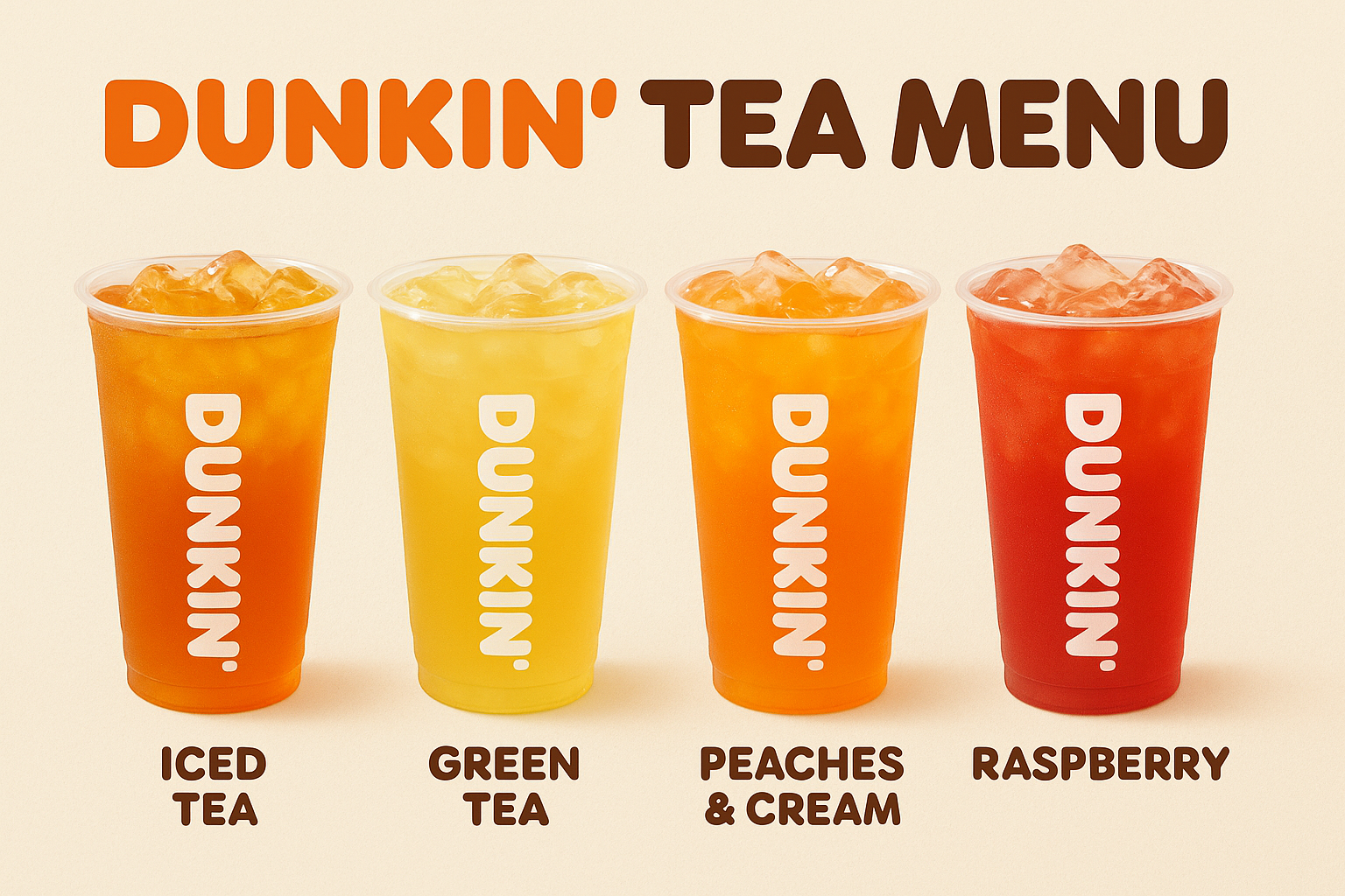 Dunkin’ Tea Menu