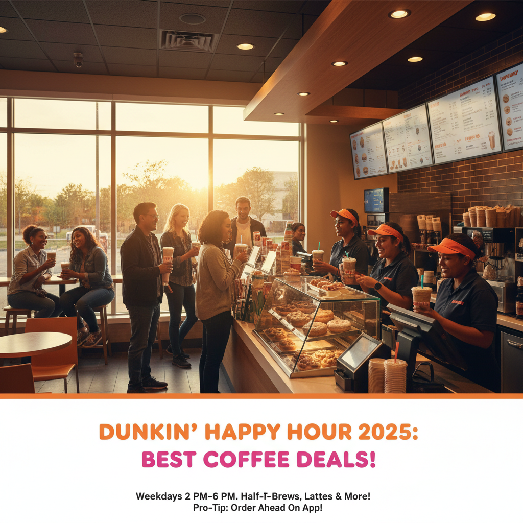 Dunkin’ Happy Hour 2025: Best Coffee Deals, Timing, and Tips