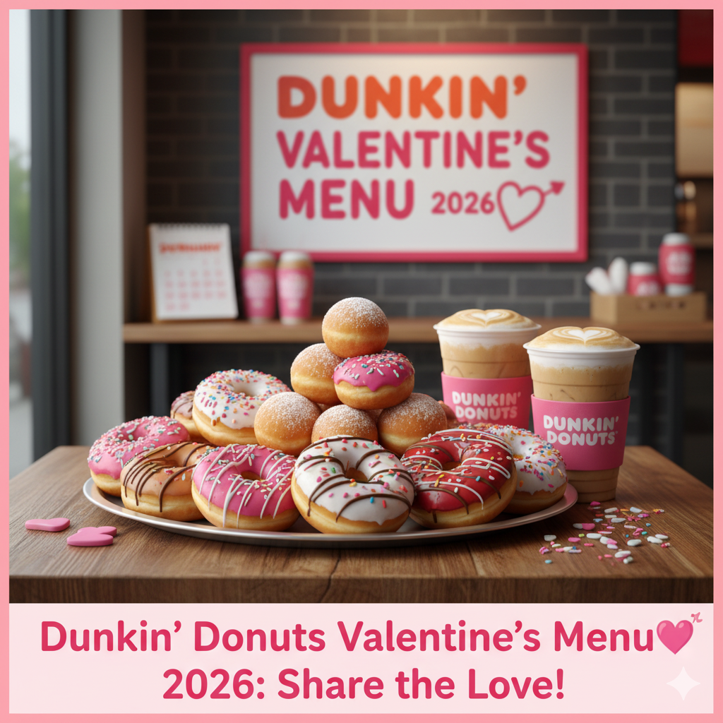 Dunkin Donuts Valentine’s Menu💘 2026