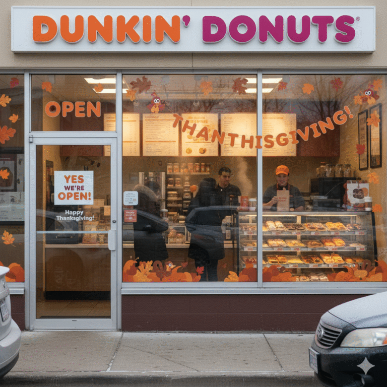 🍩 Is Dunkin’ Donuts Open on Thanksgiving? Hours and Menu 2025