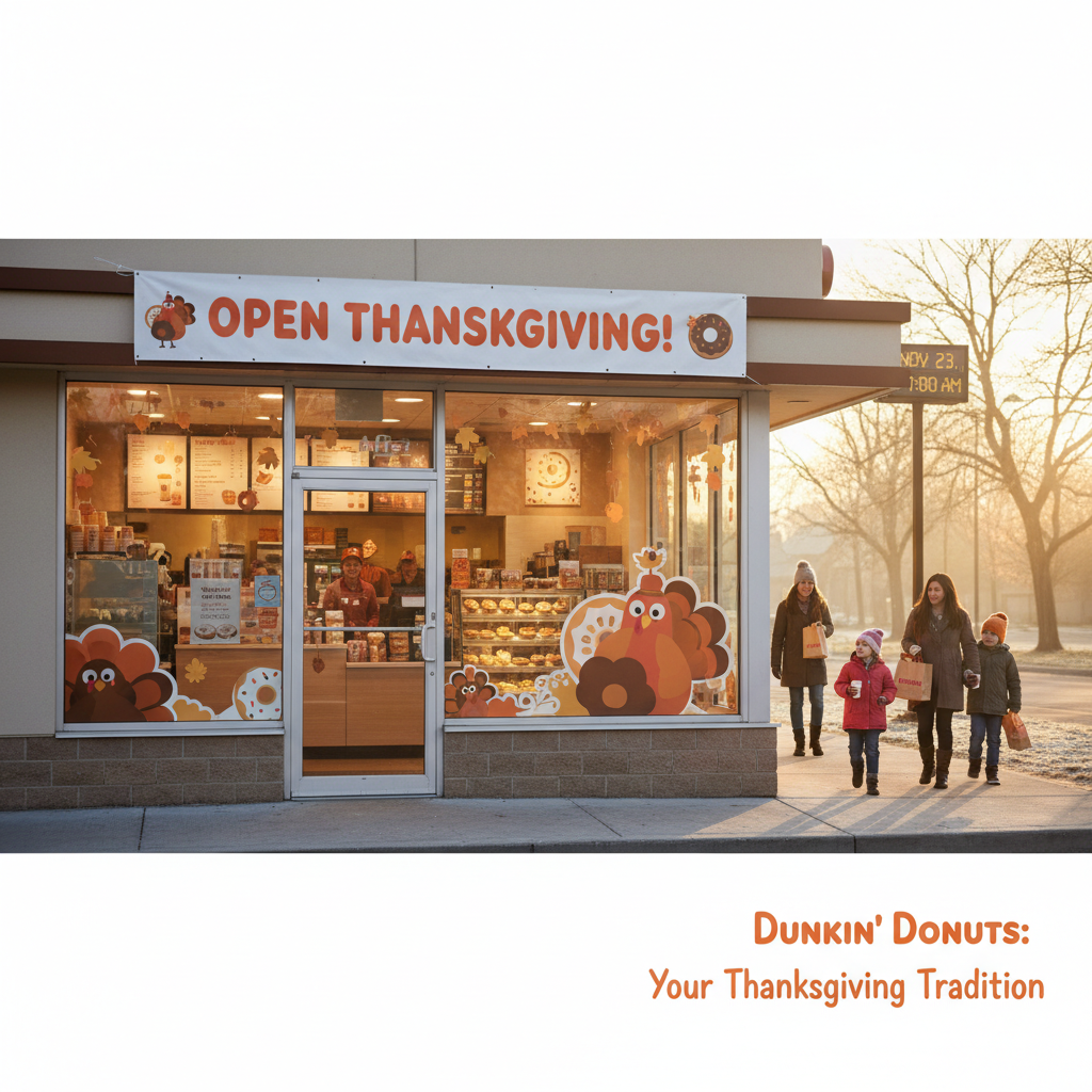 🍩 Is Dunkin’ Donuts Open on Thanksgiving? Hours and Menu 2025